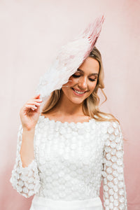 Blush Ombré feather disc