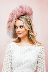 Blush Ombré feather disc