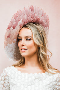 Blush Ombré feather disc