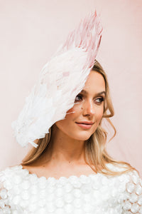 Blush Ombré feather disc