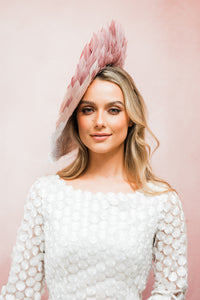 Blush Ombré feather disc