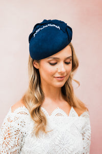 Blue Felt Beret