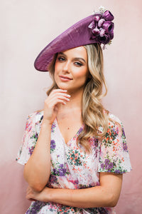 Disc style Hat with Roses