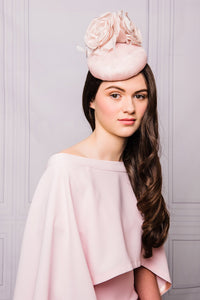 Sinamay Cocktail hat with Roses