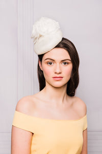 Sinamay Cocktail hat with Roses