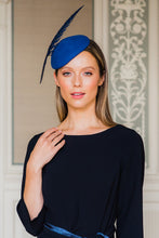 Load image into Gallery viewer, Blue Felt Cocktail hat