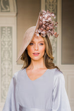 Load image into Gallery viewer, Saucer hat with feather undercarriage